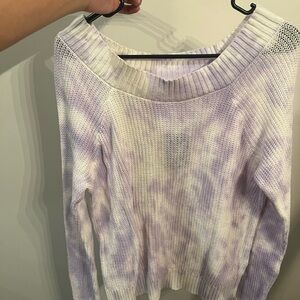 NWT Lavender Tie-Dye Women's Crew Neck Sweater